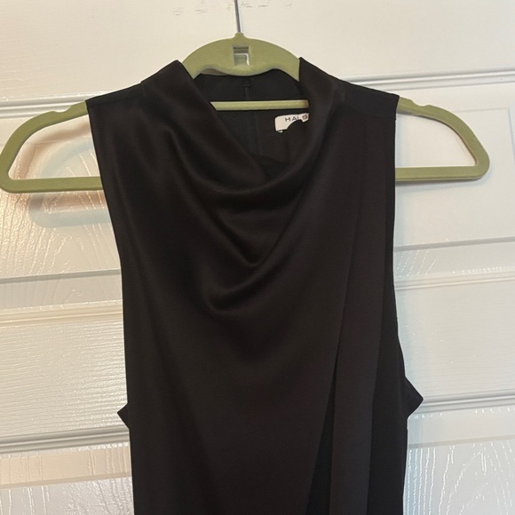 NWOT Halston Heritage Black Cowl Neck Gown - Picture 7 of 8